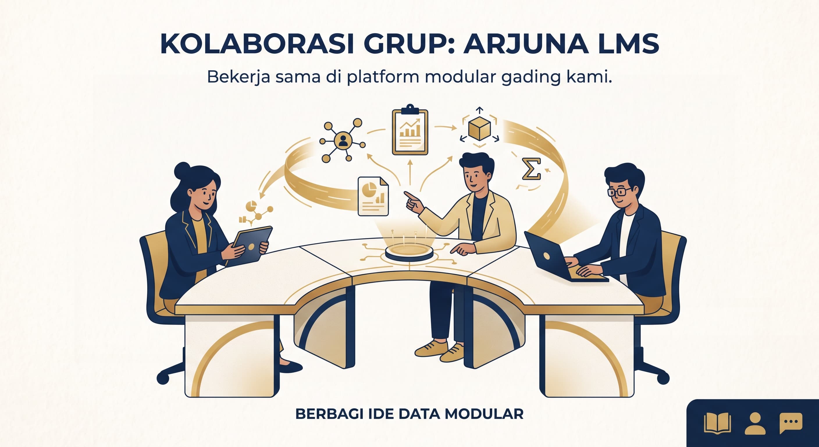 Kolaborasi Grup dan Berbagi Ide Modular Arjuna LMS